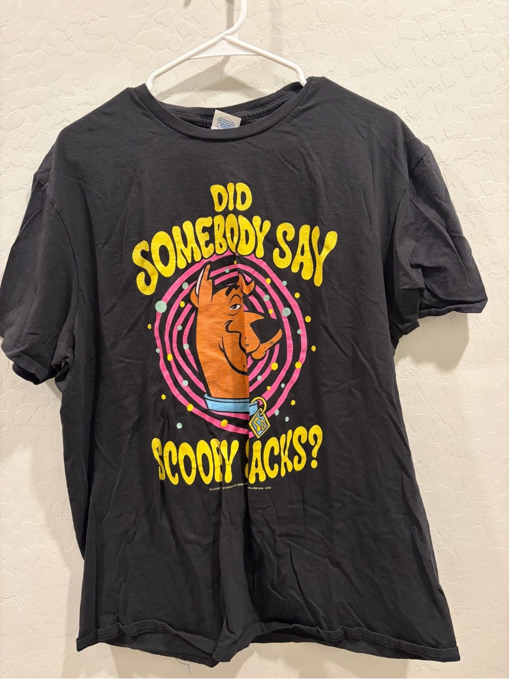 Scooby-Doo Did Somebody Say Scooby Snacks Charcoal Graphic Tee XL
